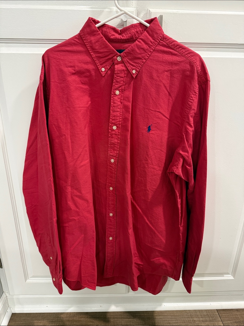 Polo by Ralph Lauren Scarlet Red Button-Down Shirt with Navy Pony